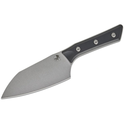 Нож кухонный Сантоку Microtech Santoku Knife 6', сталь M390MK, рукоять G10, черный