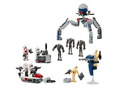 Star Wars 75372 Конструктор Боевой набор солдат-клонов и боевых дроидов