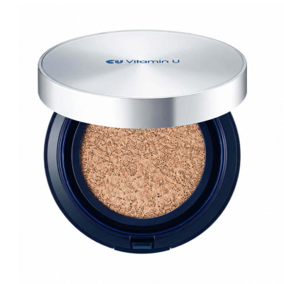 Тональный кушон с ПДРН + рефил CUSKIN Vitamin U Cover Fit Cushion Pact SPF50+ PA++++ 23 Beige