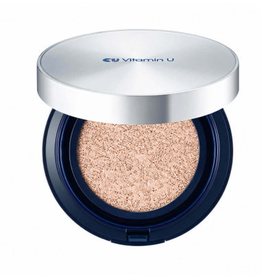 Тональный кушон с ПДРН + рефил CUSKIN Vitamin U Cover Fit Cushion Pact SPF50+ PA++++ 21 Ivory