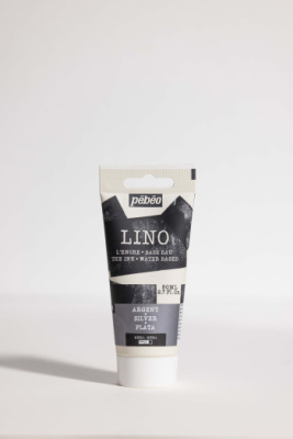Краска для линогравюры Pebeo "LINO" 80 мл, серебро