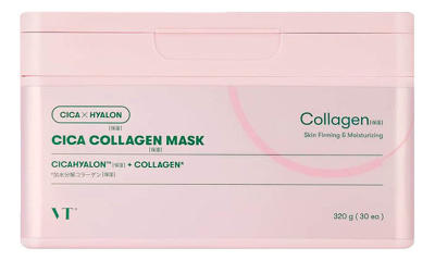 Тканевая маска для лица с коллагеном Cica Collagen Mask : Маска 30шт