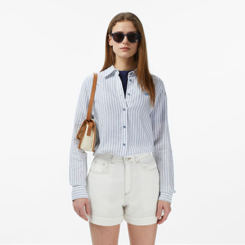Женская рубашка Lacoste из смеси льна