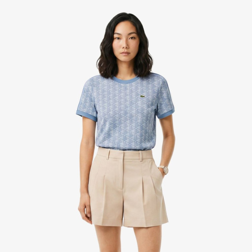Женская хлопковая футболка Lacoste