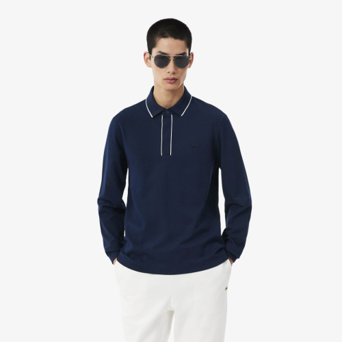 Мужская рубашка-поло Lacoste с длинным рукавом