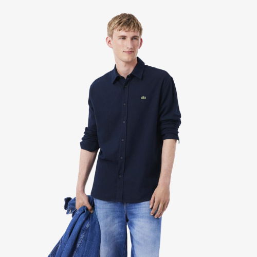 Мужская фланелевая рубашка Lacoste прямого кроя