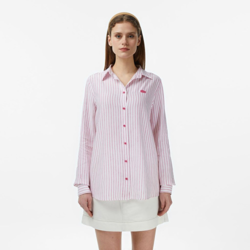Женская рубашка Lacoste из смеси льна