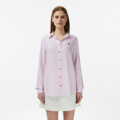 Женская рубашка Lacoste из смеси льна