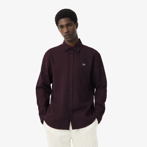 Мужская фланелевая рубашка Lacoste прямого кроя