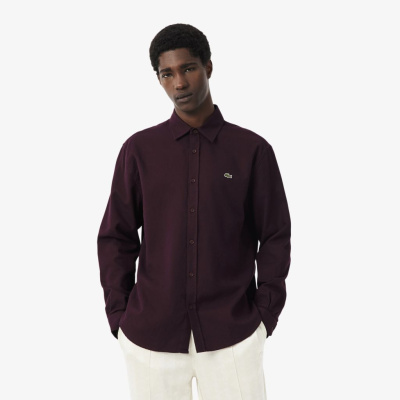Мужская фланелевая рубашка Lacoste прямого кроя