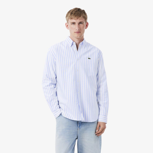 Рубашка мужская Lacoste хлопковая в полоску