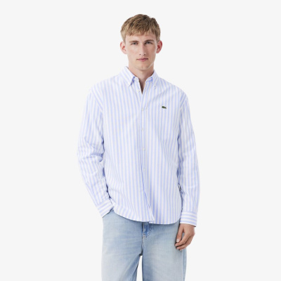Рубашка мужская Lacoste хлопковая в полоску