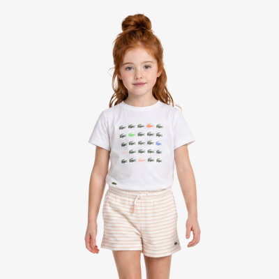 Детская хлопковая футболка Lacoste
