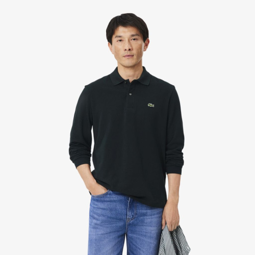 Оригинальная мужская рубашка-поло Lacoste L.12.12 с длинным рукавом