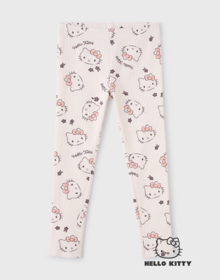 Тёмно-розовые легинсы с принтом Hello Kitty для девочки Глория Джинс