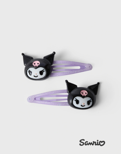 Лиловая заколка для волос с фигуркой Kuromi Глория Джинс
