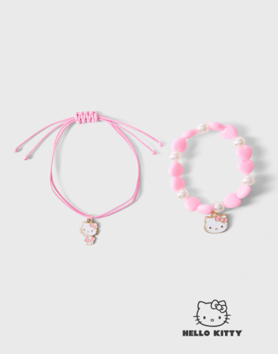 Парные браслеты с подвесками Hello Kitty 2 шт. Глория Джинс