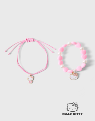 Парные браслеты с подвесками Hello Kitty 2 шт. Глория Джинс