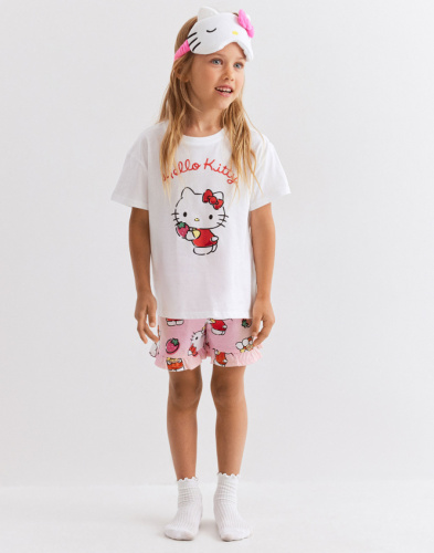 Пижама с принтом Hello Kitty для девочки Глория Джинс