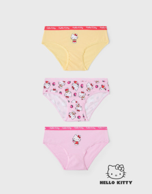 Трусы с принтом Hello Kitty для девочки 3 шт. Глория Джинс