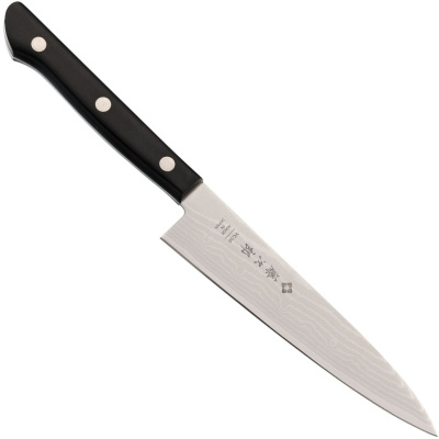 Кухонный нож универсальный Tojiro Western Knife F-333, сталь VG-10, рукоять стабилизированная древесина, черный