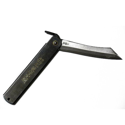 Нож складной Nagao, HKI-100BL, Hight carbon, чёрный