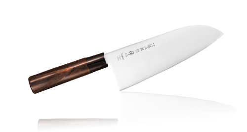 Нож Сантоку ZEN, Tojiro, FD-567, сталь VG-10, коричневый в картонной коробке