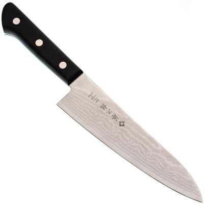 Кухонный Шеф нож Tojiro Western Knife F-332, сталь VG-10, рукоять стабилизированная древесина, черный