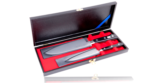Набор из 2-х кухонных ножей Tojiro Western Knife Gift DP-GIFTSET-C, сталь VG-10, рукоять стабилизированная древесина