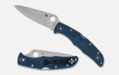 Складной нож Spyderco Endura 4, сталь CPM SPY27, рукоять FRN, синий