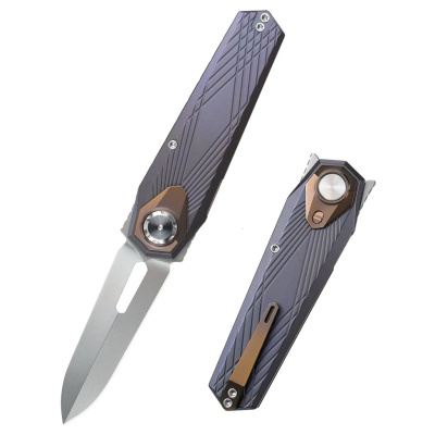 Складной нож Remette Infinite Power, сталь M390, рукоять титан, цвет фиолетовый