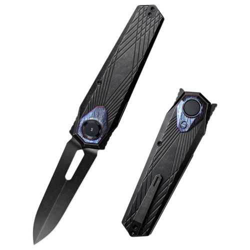 Складной нож Remette Infinite Power, сталь M390, рукоять титан, цвет черный