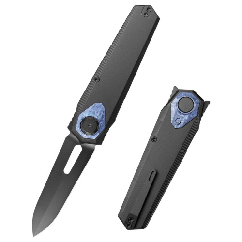Складной нож Remette Infinite Power all black, сталь M390, рукоять титан