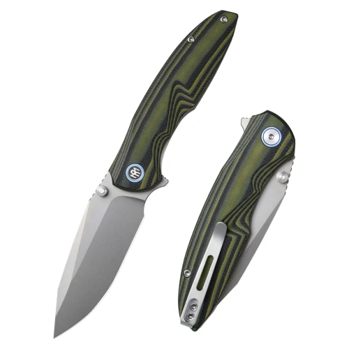 Складной нож Remette Cool Whale, сталь 14C28N, рукоять G10, черно-зеленый