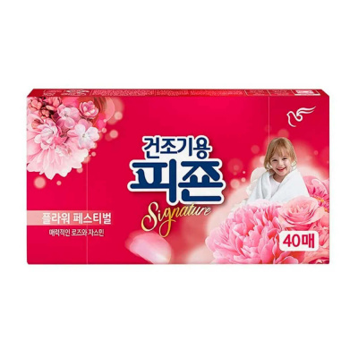 Кондиционер-салфетка для сушки белья Rich Perfume Signature Dryer Sheet Flower Festival