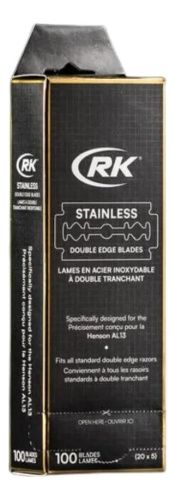 Сменные лезвия для Т-образной бритвы AL13 RK Stainless: Лезвия 100шт