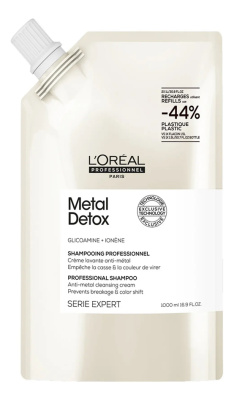 Очищающий крем-шампунь для волос Serie Expert Metal Detox Shampooing: Шампунь 1000мл (сменный блок)