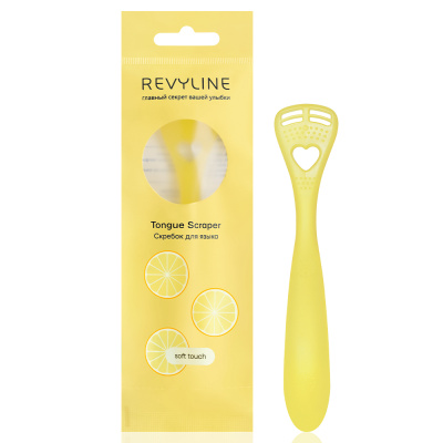 Скребок для языка Revyline Soft, желтый