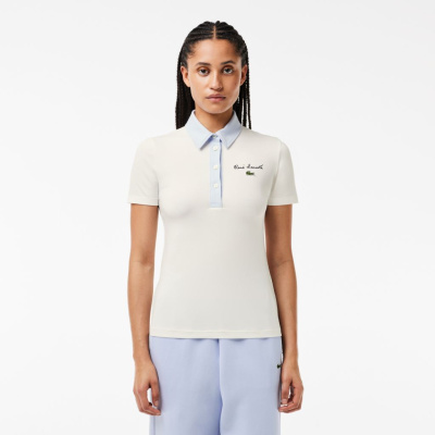 Хлопковое поло Lacoste приталенного кроя