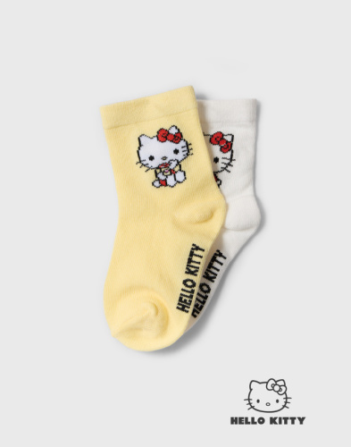Носки с принтом Hello Kitty для девочки 2 пары Глория Джинс