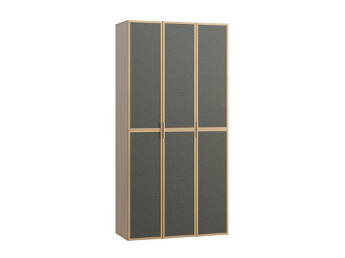 Распашной шкаф Флавир 3-120x250 Рогожка Графитовый