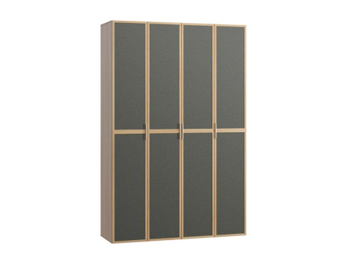 Распашной шкаф Флавир 4-160x250 Рогожка Графитовый
