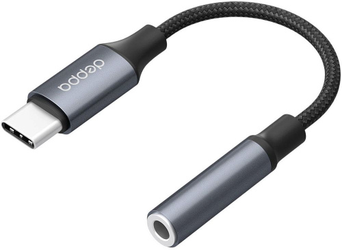 Адаптер Deppa Power Delivery USB-C-3.5 серый