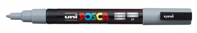 Маркер UNI "POSCA" PC-3M, 0,9-1,3 мм, наконечник пулевидный, №37 цвет серый