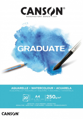 Альбом-склейка для акварели Canson "Graduate" A4 20 л 250 г