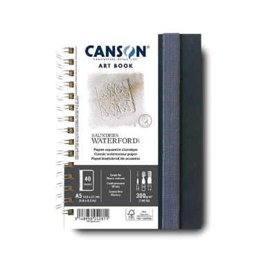 Скетчбук для акварели на спирали Canson "ART BOOK" A5 20 л 300 г, бумага S.Waterford