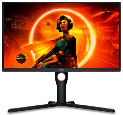 Монитор 24,5" AOC 25G3ZM/BK 1920x1080, 16:9, VA, 300cd/m², 3000:1, 80M:1, 1мс, 178/178, 2*HDMI, DP, 240Hz, black