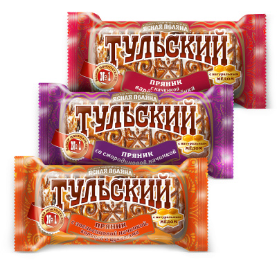 Набор Тульский пряник, с начинками, 3 х 130 гр