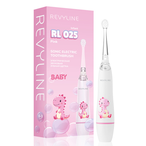 Электрическая звуковая зубная щётка Revyline RL 025 Infant, Pink