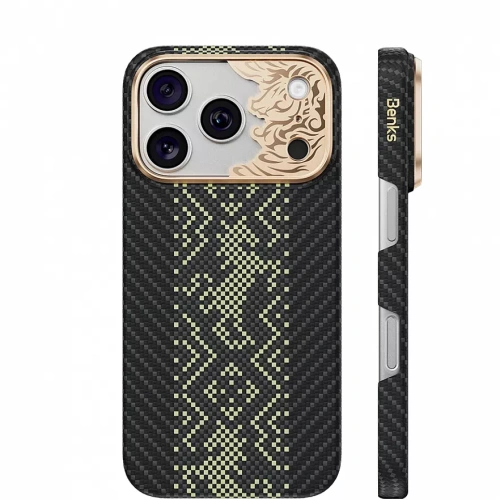 Чехол-накладка Benks Knight Air MagSafe для iPhone 18 Pro Max/17 Pro Max арамид (черный)